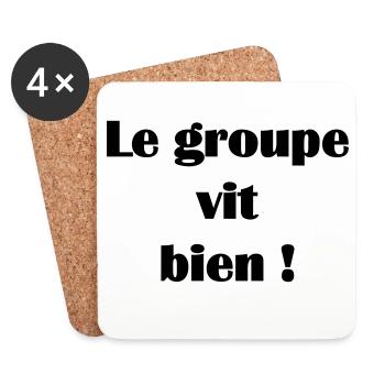 Le groupe vit bien ! - Dessous de verre (lot de 4) - blanc - Devant