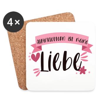 Klettern Alpinklettern Liebe Berge Alpin Geschenk - Untersetzer (4er-Set) - Weiß - Vorne