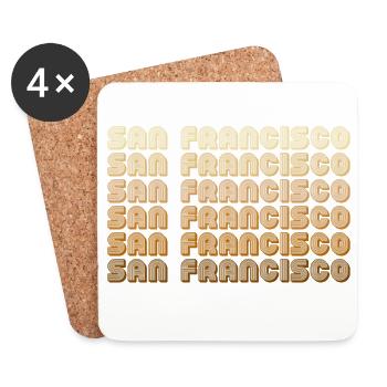 San Francisco California - Coasters (set of 4) - white - Front
