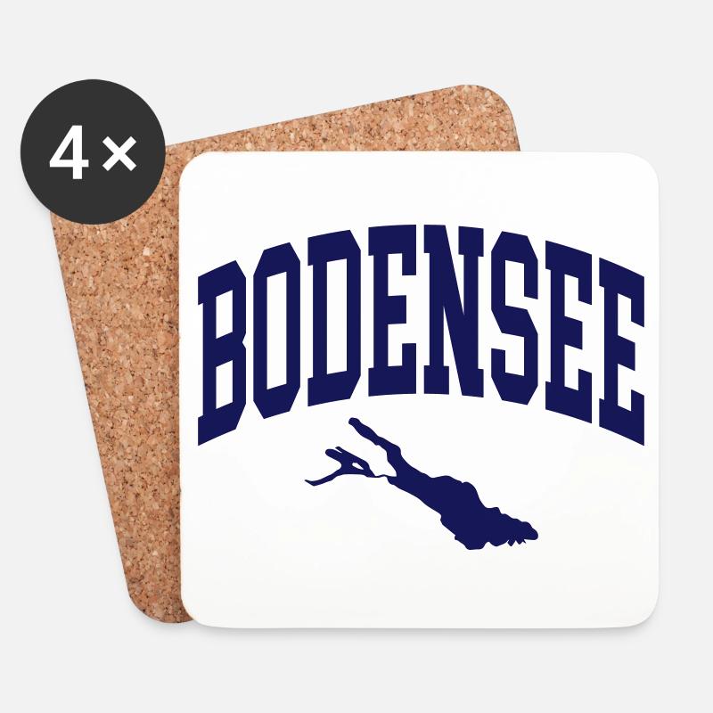 Bodensee - Untersetzer (4er-Set) - Weiß