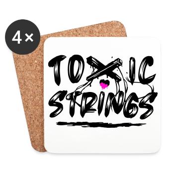 Toxic Strings 2 Farben - Untersetzer (4er-Set) - Weiß - Vorne