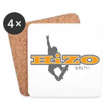 HiZo skater - Coasters (set of 4) - white - Front