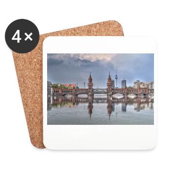 Berlin - Dessous de verre (lot de 4) - blanc - Devant