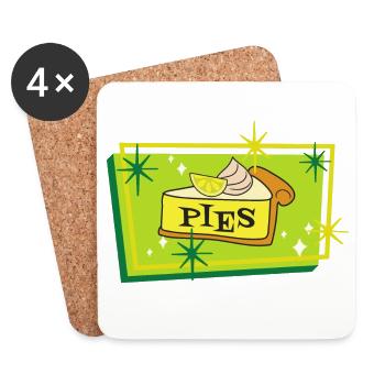 cheesecake lovers - Coasters (set of 4) - white - Front