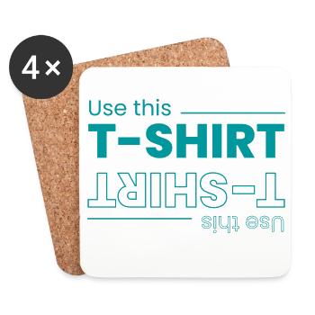 T _SHIRT - Coasters (set of 4) - white - Front