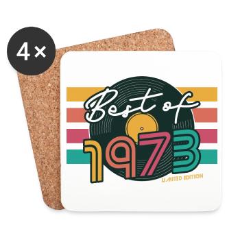 1973 Vintage Retro vintage birthday gift - Coasters (set of 4) - white - Front