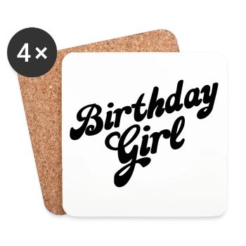 Birthday Day - Coasters (set of 4) - white - Front