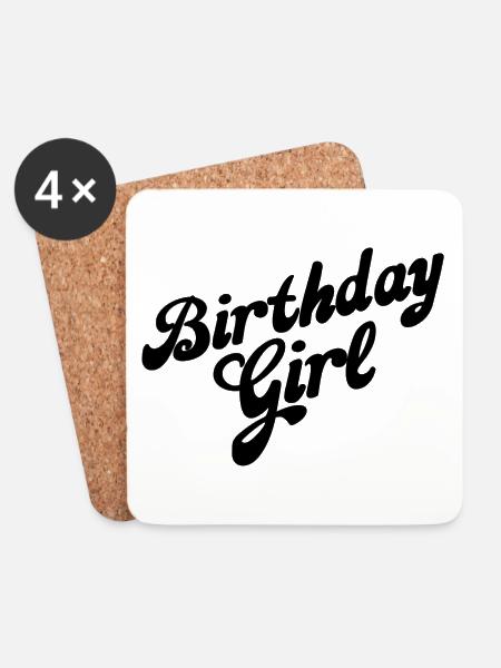 Birthday Day - Coasters (set of 4) - white