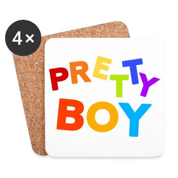 Pretty boy - Dessous de verre (lot de 4) - blanc - Devant
