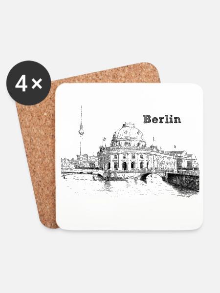 Berlin - Untersetzer (4er-Set) - Weiß