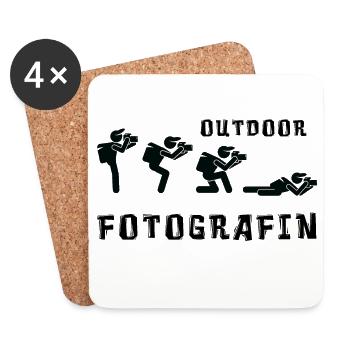 Outdoor Fotografin - Untersetzer (4er-Set) - Weiß - Vorne