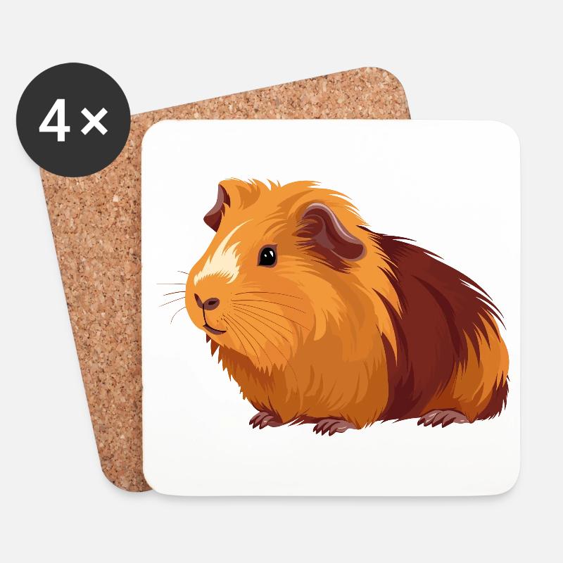 Guinea Pig - Coasters (set of 4) - white