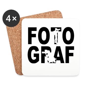 Fotograf - Untersetzer (4er-Set) - Weiß - Vorne