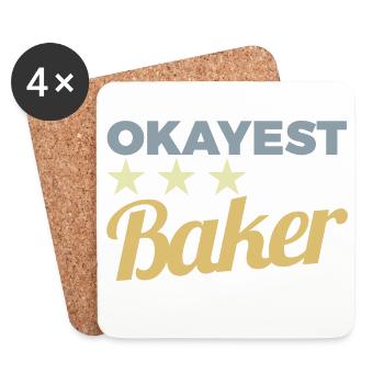 Average baker - Coasters (set of 4) - white - Front