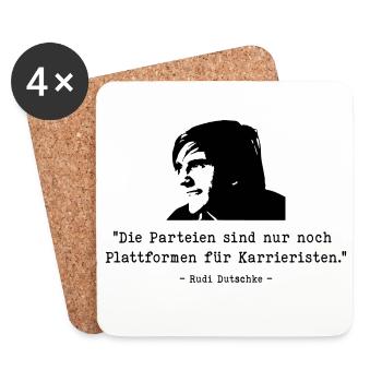 Dutschke Parties - Coasters (set of 4) - white - Front