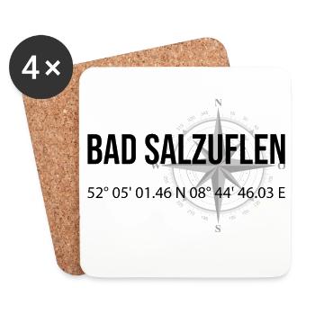 Koordinaten Bad Salzuflen - Untersetzer (4er-Set) - Weiß - Vorne