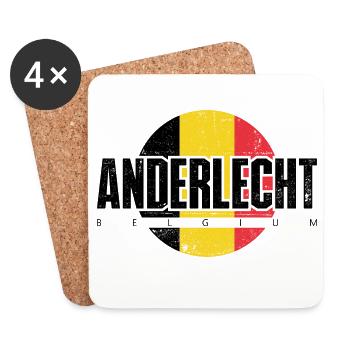 Geometric Sunset Emblem - Coasters (set of 4) - white - Front