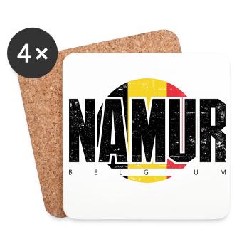M Emblem in Warm Circular Geometry - Coasters (set of 4) - white - Front