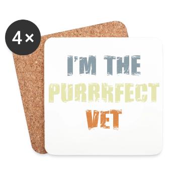 I'm The Purrrfect Vet - Coasters (set of 4) - white - Front
