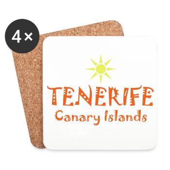 Teneriffa Kanarische Inseln Sonnenuntergang im Stil - Untersetzer (4er-Set) - Weiß - Vorne