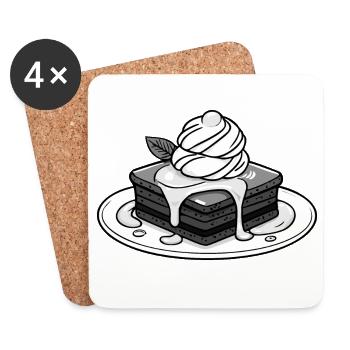 Hot Brownie - Coasters (set of 4) - white - Front