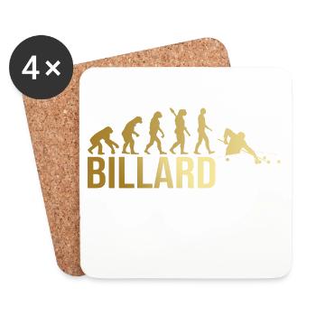 Evolution Billard - Untersetzer (4er-Set) - Weiß - Vorne
