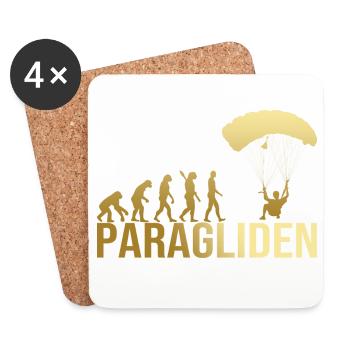 Evolution Paragliden - Untersetzer (4er-Set) - Weiß - Vorne