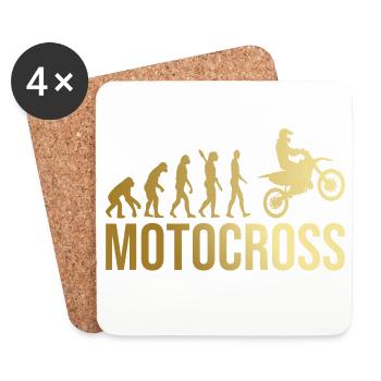 Evolution Motocross - Untersetzer (4er-Set) - Weiß - Vorne