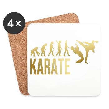 Evolution Karate - Untersetzer (4er-Set) - Weiß - Vorne
