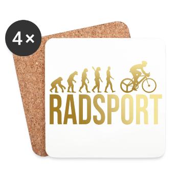 Evolution Radsport - Untersetzer (4er-Set) - Weiß - Vorne