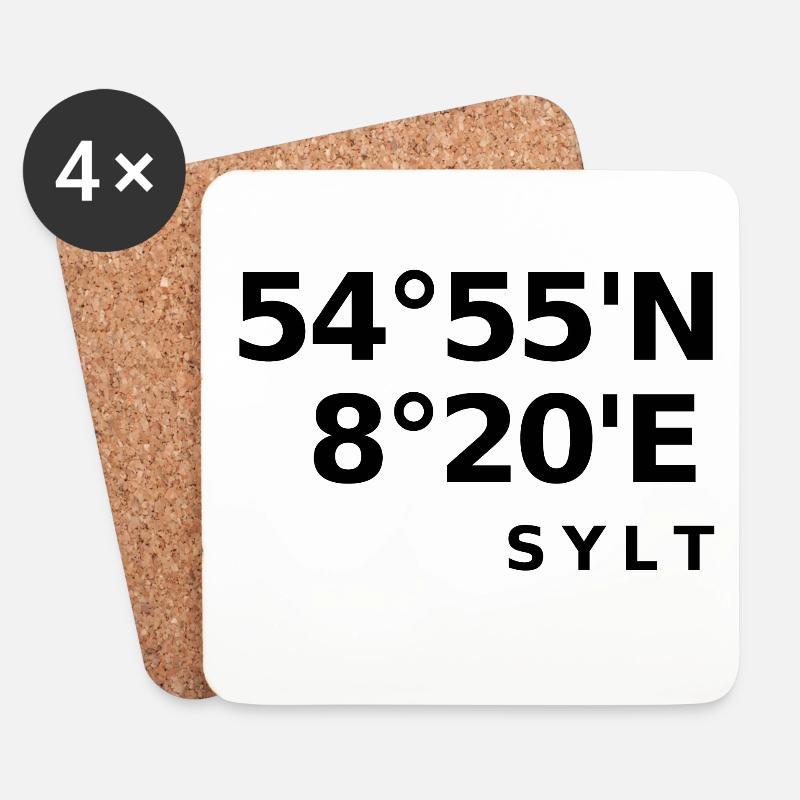 Sylt - Untersetzer (4er-Set) - Weiß