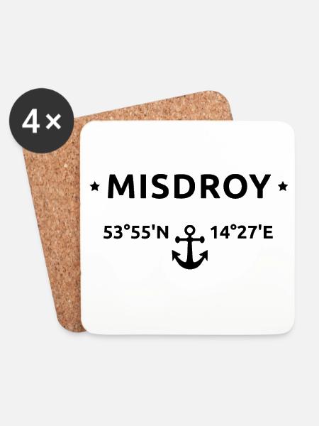 Misdroy - Untersetzer (4er-Set) - Weiß