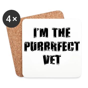 Vet Saying - Coasters (set of 4) - white - Front
