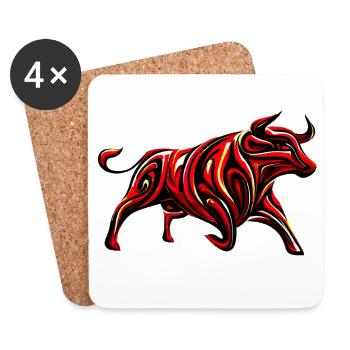 Bull - Coasters (set of 4) - white - Front