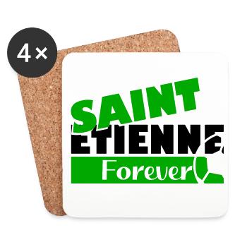 Saint Etienne Forever Bold Logo Tee - Dessous de verre (lot de 4) - blanc - Devant