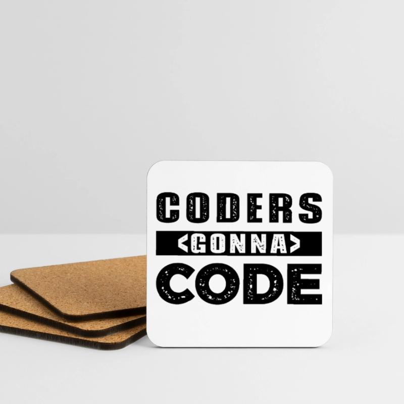 Codeurs qui passent au code Dessous de verre (lot de 4)