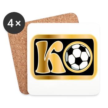 KNOCK-OUT - Dessous de verre (lot de 4) - blanc - Devant