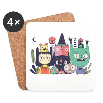 Evening - Coasters (set of 4) - white - Front