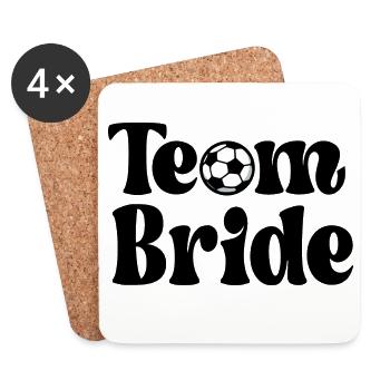 TEAM BRIDE FOOTBALL SOCCER - Coasters (set of 4) - white - Front