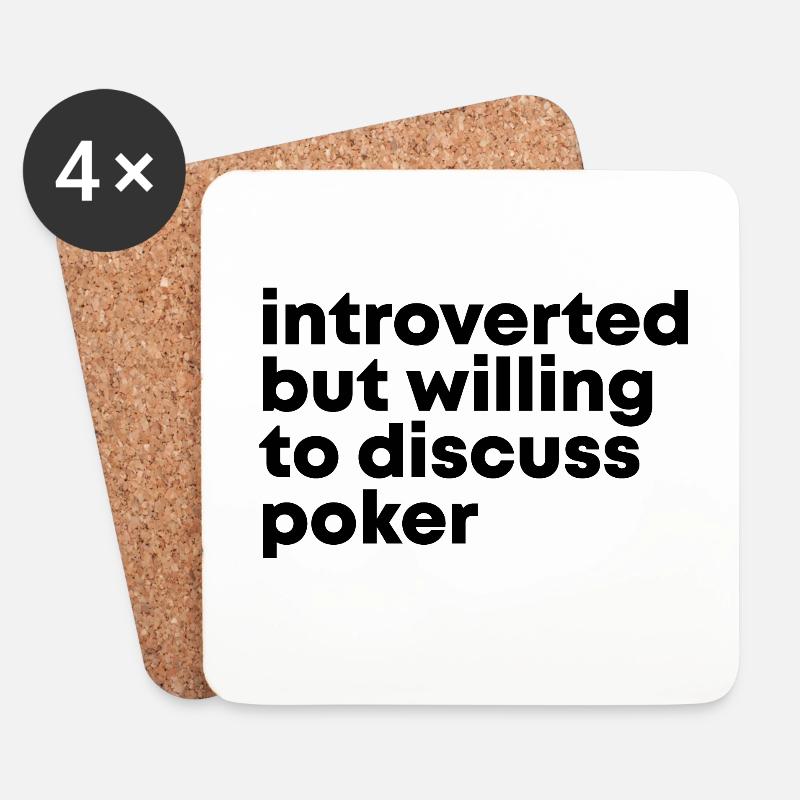 Poker - Untersetzer (4er-Set) - Weiß