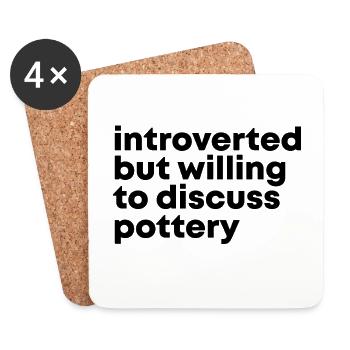Pottery - Coasters (set of 4) - white - Front