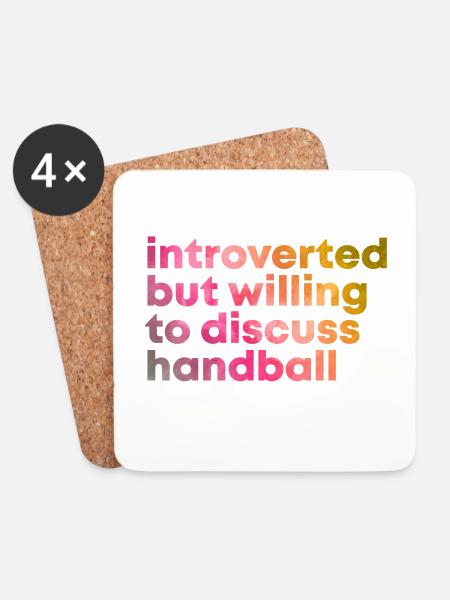 Handball Handball Handball - Untersetzer (4er-Set) - Weiß