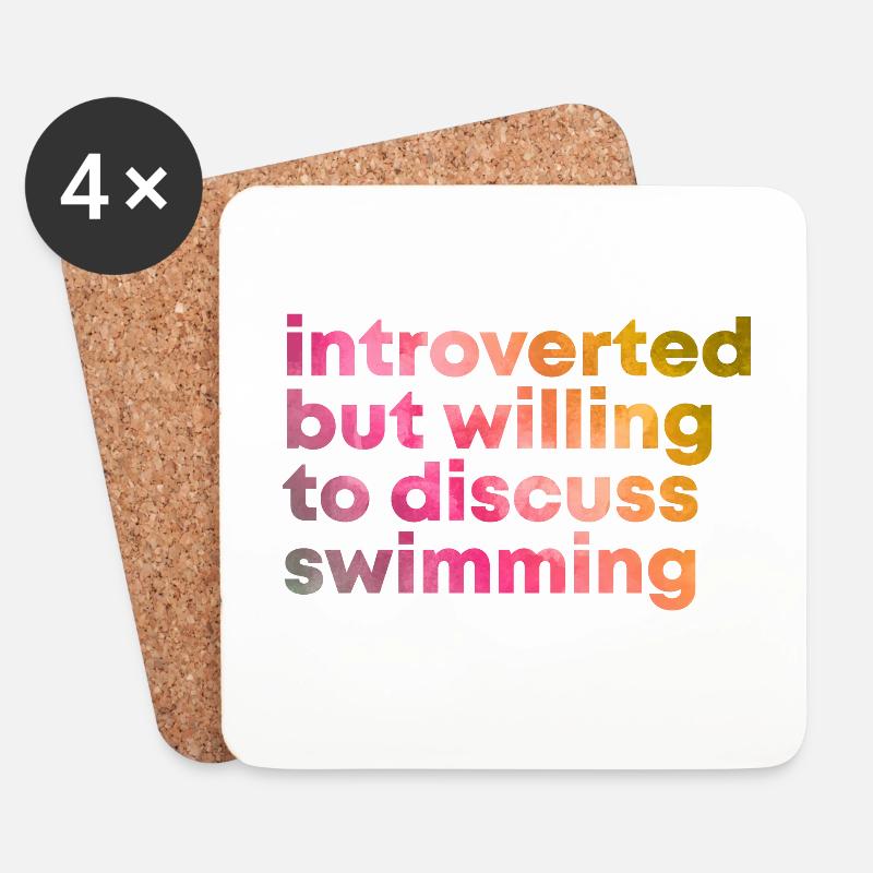 schwimmen - Untersetzer (4er-Set) - Weiß
