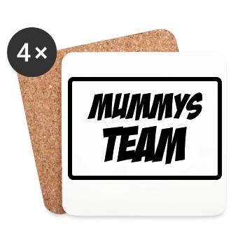 Mom's Team - Mother's Day - Coasters (set of 4) - white - Front
