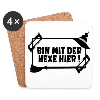 HALLOWEEN KOSTÜME PARTNER HEXE - Untersetzer (4er-Set) - Weiß - Vorne