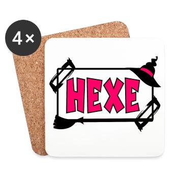 HEXEN KOSTÜME HALLOWEEN - Untersetzer (4er-Set) - Weiß - Vorne