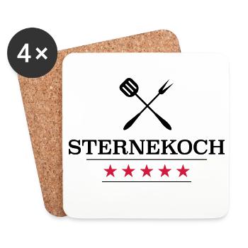 lustige Geschenke für den Koch - Untersetzer (4er-Set) - Weiß - Vorne