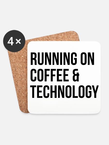 Technology Technology Technology - Coasters (set of 4) - white