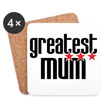 Beste Mama - Muttertag - Untersetzer (4er-Set) - Weiß - Vorne