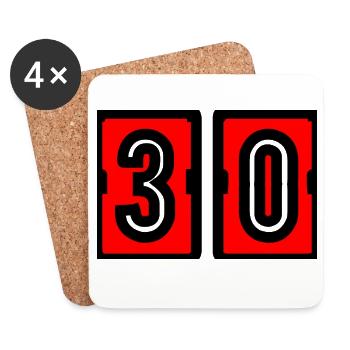 30. 30 YEARS. 30th ANNIVERSARY. 30 YEARS ANNIVERSARY. - Coasters (set of 4) - white - Front